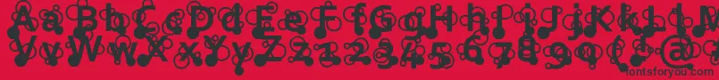 ThreeRingCircus Font – Black Fonts on Red Background