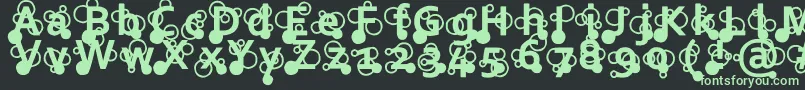 ThreeRingCircus Font – Green Fonts on Black Background