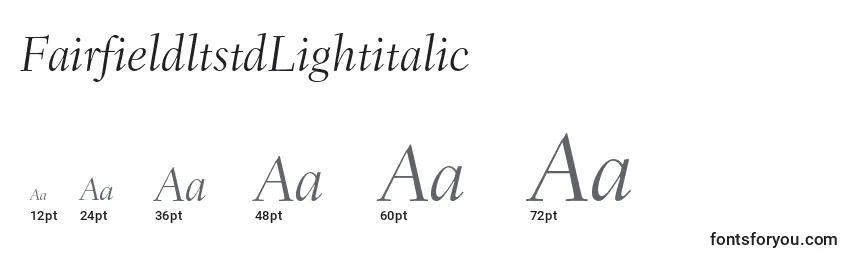 FairfieldltstdLightitalic Font Sizes