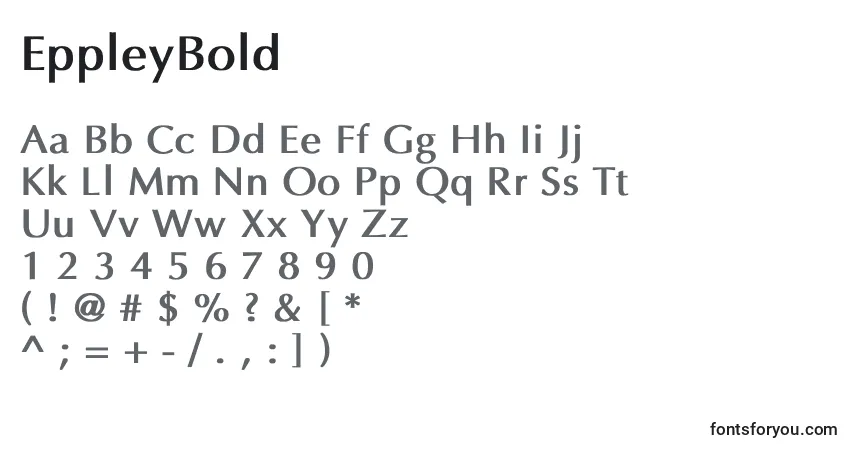 Шрифт EppleyBold – алфавит, цифры, специальные символы
