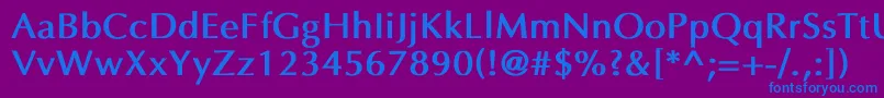 EppleyBold Font – Blue Fonts on Purple Background