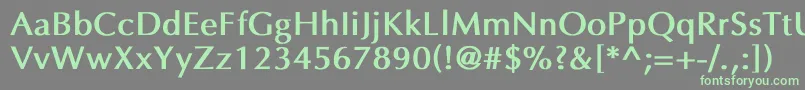 フォントEppleyBold – 灰色の背景に緑のフォント