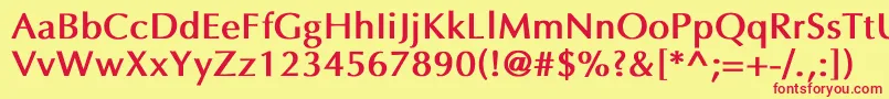 EppleyBold Font – Red Fonts on Yellow Background