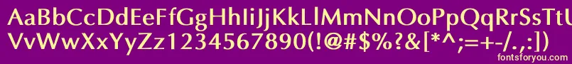 EppleyBold Font – Yellow Fonts on Purple Background