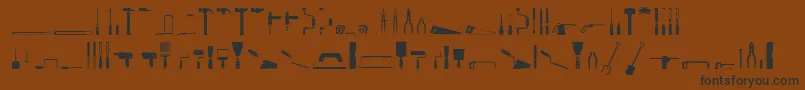 ToolsRegular Font – Black Fonts on Brown Background