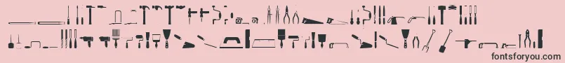 ToolsRegular Font – Black Fonts on Pink Background