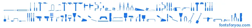 ToolsRegular Font – Blue Fonts on White Background