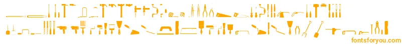 ToolsRegular Font – Orange Fonts on White Background