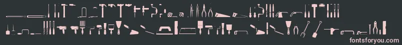 ToolsRegular Font – Pink Fonts on Black Background