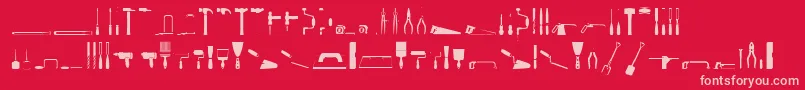 Подробнее о шрифте ToolsRegular Шрифт ToolsRegular – розовые шрифты на красном фоне
