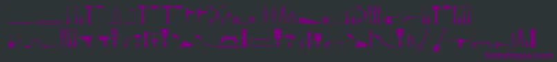 ToolsRegular Font – Purple Fonts on Black Background