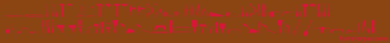ToolsRegular Font – Red Fonts on Brown Background