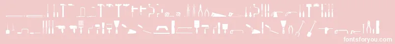 ToolsRegular Font – White Fonts on Pink Background