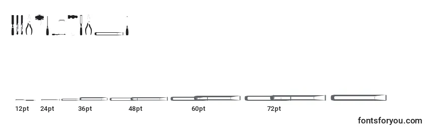 ToolsRegular Font Sizes