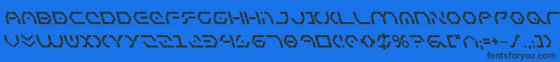 Zetasentrybl Font – Black Fonts on Blue Background