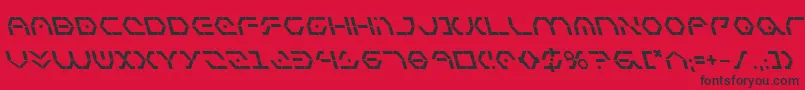 Zetasentrybl Font – Black Fonts on Red Background