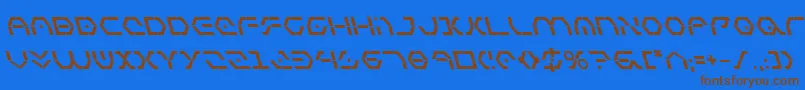 Zetasentrybl Font – Brown Fonts on Blue Background