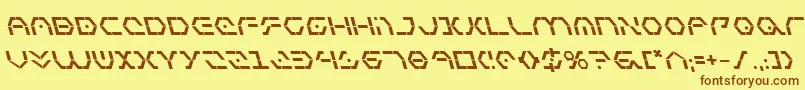 Zetasentrybl-Schriftart – Braune Schriften auf gelbem Hintergrund