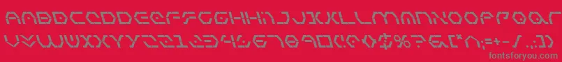 Zetasentrybl Font – Gray Fonts on Red Background