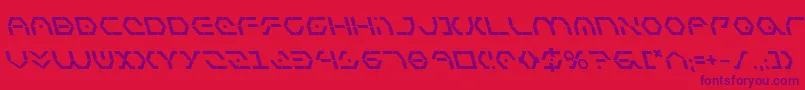フォントZetasentrybl – 赤い背景に紫のフォント