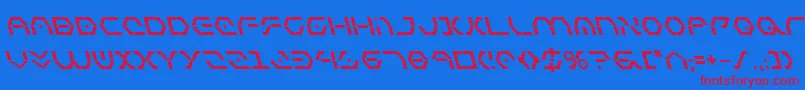 Zetasentrybl Font – Red Fonts on Blue Background