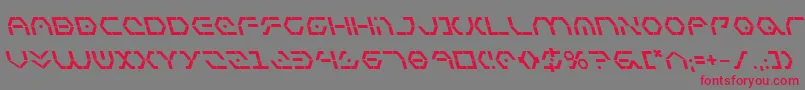 フォントZetasentrybl – 赤い文字の灰色の背景