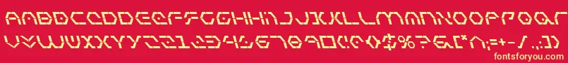 Zetasentrybl Font – Yellow Fonts on Red Background