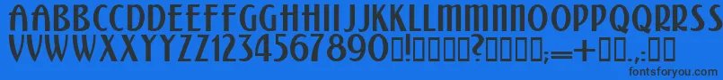 Kalenderblattgrotesk Font – Black Fonts on Blue Background