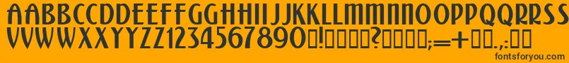 Kalenderblattgrotesk Font – Black Fonts on Orange Background