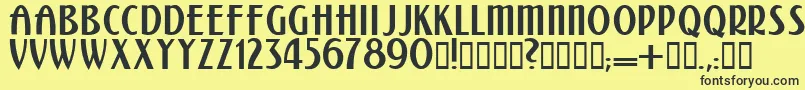 Kalenderblattgrotesk Font – Black Fonts on Yellow Background