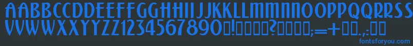 Kalenderblattgrotesk Font – Blue Fonts on Black Background