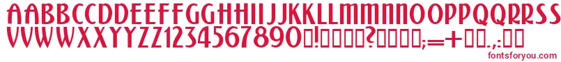 フォントKalenderblattgrotesk – 白い背景に赤い文字