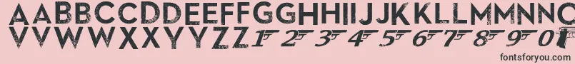 フォントSkyfallDone – ピンクの背景に黒い文字