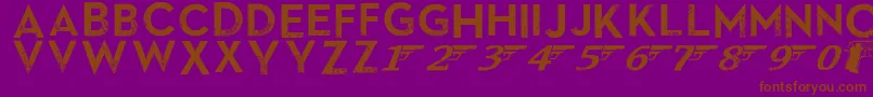 SkyfallDone Font – Brown Fonts on Purple Background