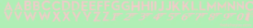 Шрифт SkyfallDone – розовые шрифты на зелёном фоне