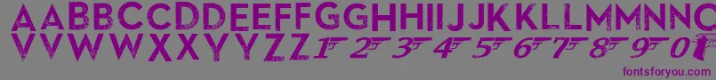 SkyfallDone Font – Purple Fonts on Gray Background