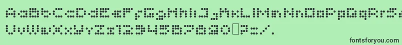 Imajix16Dot Font – Black Fonts on Green Background