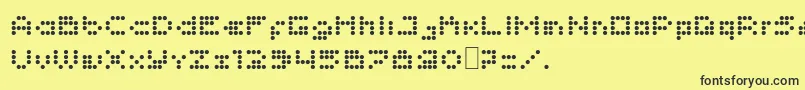 Imajix16Dot Font – Black Fonts on Yellow Background