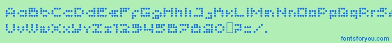 フォントImajix16Dot – 青い文字は緑の背景です。