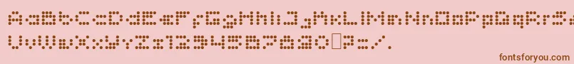 Imajix16Dot Font – Brown Fonts on Pink Background