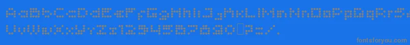 フォントImajix16Dot – 青い背景に灰色の文字