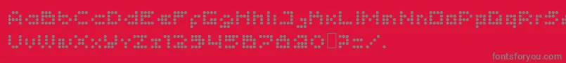 Imajix16Dot Font – Gray Fonts on Red Background