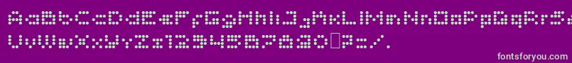 Imajix16Dot Font – Green Fonts on Purple Background