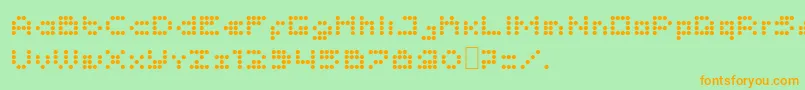 Шрифт Imajix16Dot – оранжевые шрифты на зелёном фоне