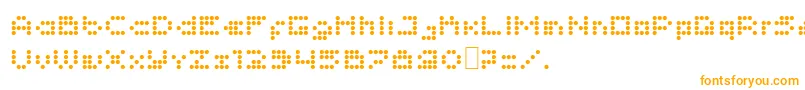 Imajix16Dot-fontti – oranssit fontit valkoisella taustalla