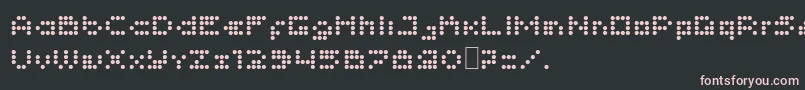 Шрифт Imajix16Dot – розовые шрифты на чёрном фоне