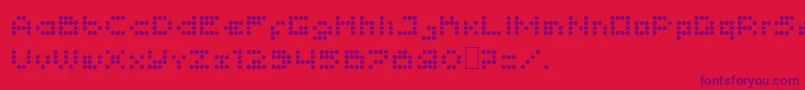 Imajix16Dot Font – Purple Fonts on Red Background