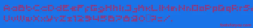 Шрифт Imajix16Dot – красные шрифты на синем фоне