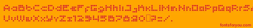 Шрифт Imajix16Dot – красные шрифты на оранжевом фоне
