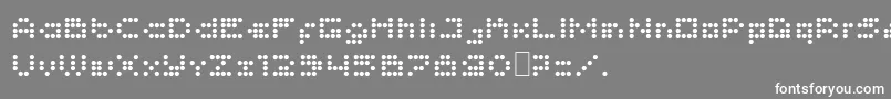 Imajix16Dot Font – White Fonts on Gray Background